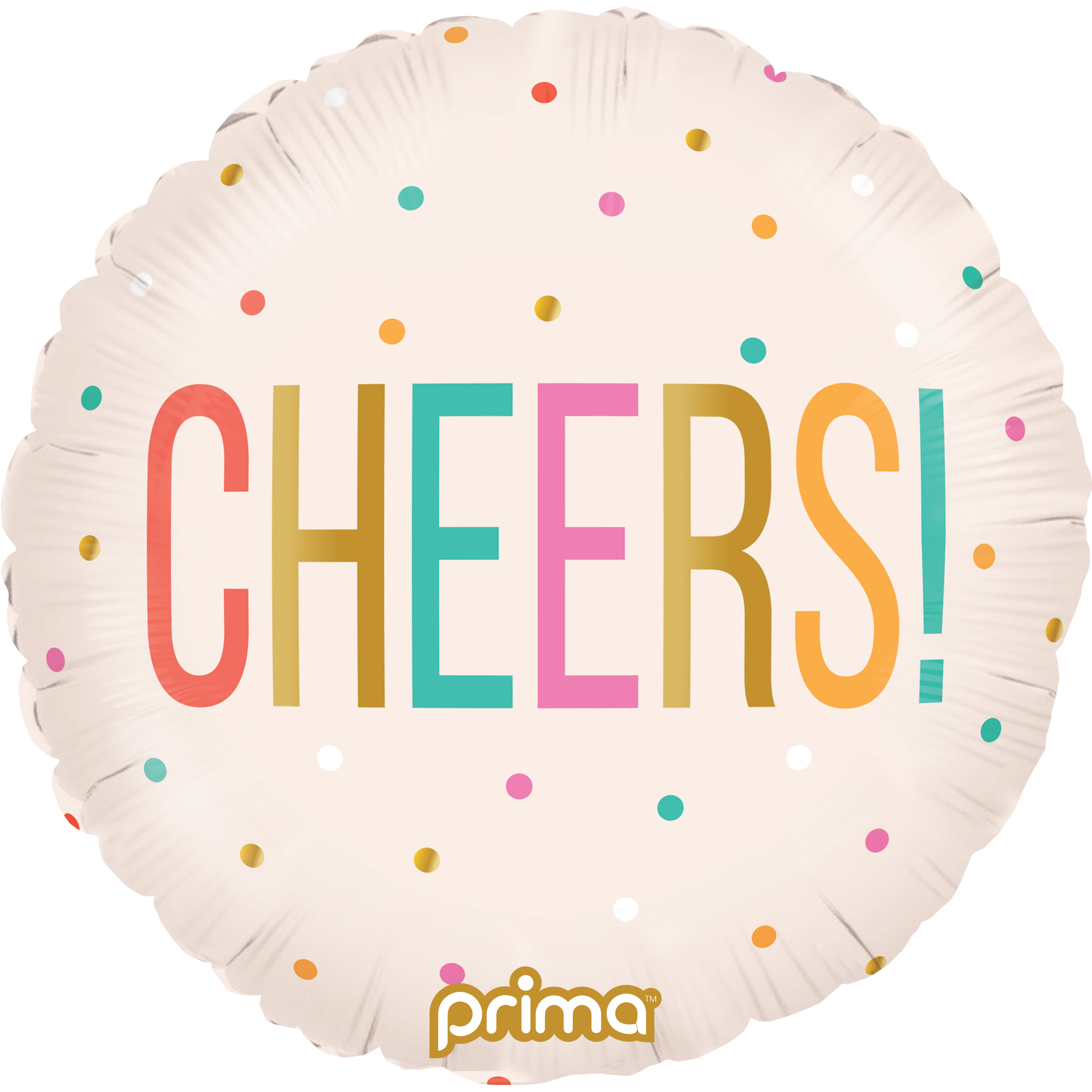 PRIMA 18" Round Cheers Colorful Dots